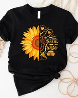 Nursing Neonatal Intensive Care Unit Sunflower NICU T Shirt Unisex Standard T-Shirt black s